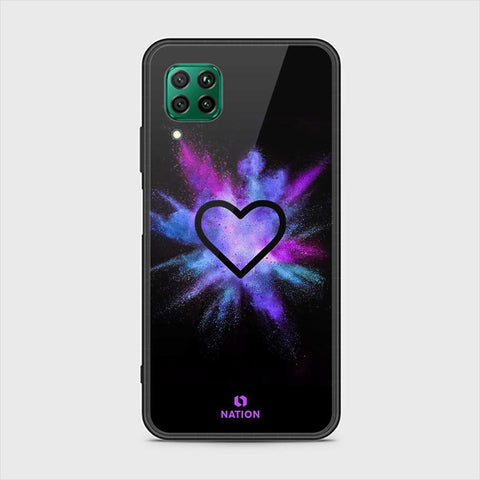 Huawei Nova 7i Cover - ONation Heart Series - HQ Ultra Shine Premium Infinity Glass Soft Silicon Borders Case