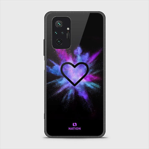 Xiaomi Redmi Note 10 Pro 4G Cover - ONation Heart Series - HQ Ultra Shine Premium Infinity Glass Soft Silicon Borders Case