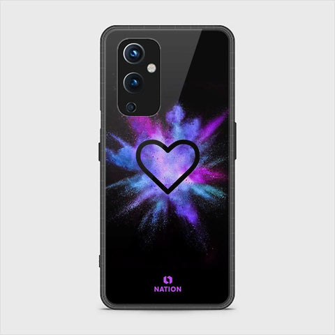 OnePlus 9 Cover - ONation Heart Series - HQ Ultra Shine Premium Infinity Glass Soft Silicon Borders Case