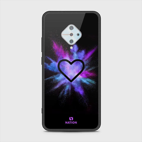 Vivo S1 Pro Cover - ONation Heart Series - HQ Ultra Shine Premium Infinity Glass Soft Silicon Borders Case