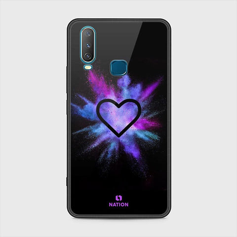 Vivo Y12 Cover - ONation Heart Series - HQ Ultra Shine Premium Infinity Glass Soft Silicon Borders Case