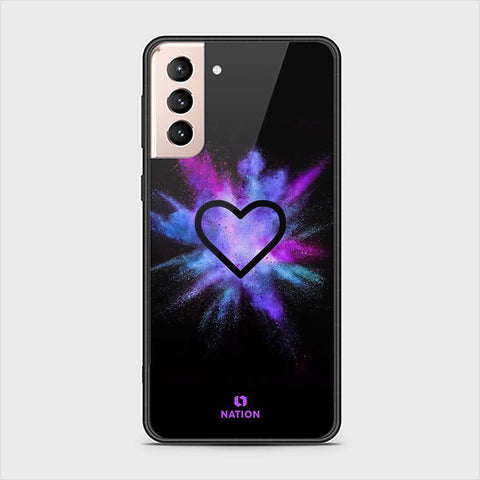 Samsung Galaxy S21 FE 5G Cover - Onation Heart Series - HQ Ultra Shine Premium Infinity Glass Soft Silicon Borders Case