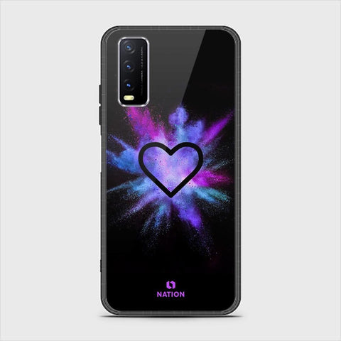 Vivo Y20s Cover - ONation Heart Series - HQ Ultra Shine Premium Infinity Glass Soft Silicon Borders Case