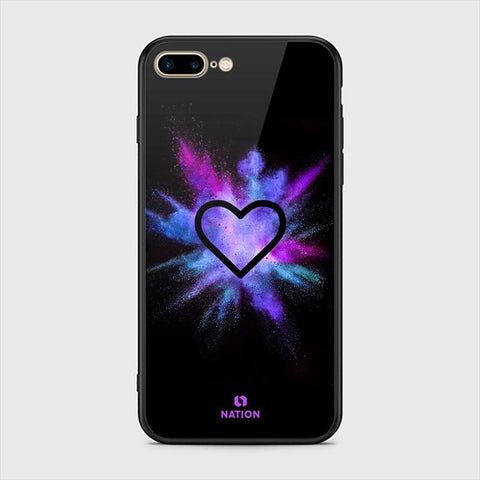 iPhone 7 Plus Cover - Onation Heart Series - HQ Ultra Shine Premium Infinity Glass Soft Silicon Borders Case