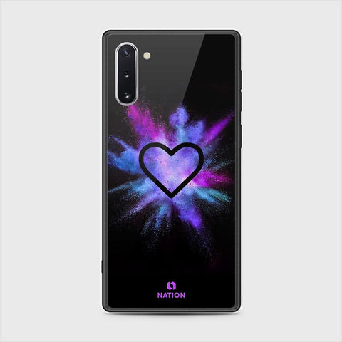 Samsung Galaxy Note 10 Cover - Onation Heart Series - HQ Ultra Shine Premium Infinity Glass Soft Silicon Borders Case