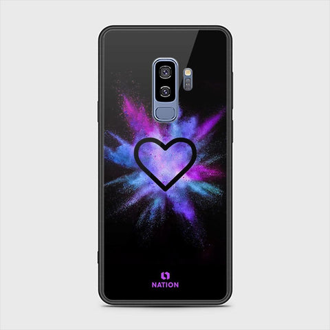 Samsung Galaxy S9 Plus Cover - Onation Heart Series - HQ Ultra Shine Premium Infinity Glass Soft Silicon Borders Case