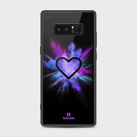 Samsung Galaxy Note 8 Cover - Onation Heart Series - HQ Ultra Shine Premium Infinity Glass Soft Silicon Borders Case