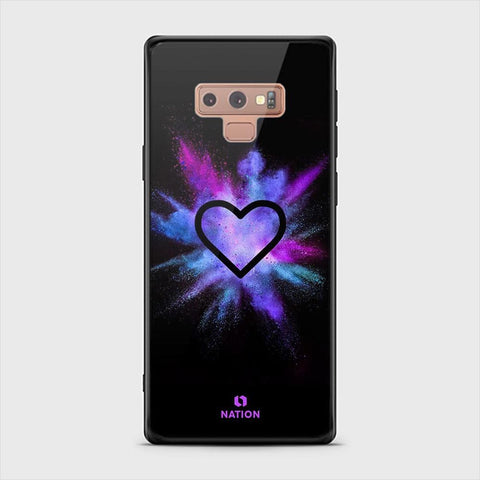 Samsung Galaxy Note 9 Cover - Onation Heart Series - HQ Ultra Shine Premium Infinity Glass Soft Silicon Borders Case