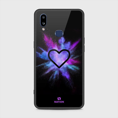 Samsung Galaxy A10s Cover - Onation Heart Series - HQ Ultra Shine Premium Infinity Glass Soft Silicon Borders Case