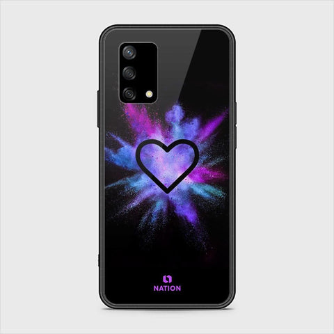 Oppo F19s Cover - Onation Heart Series - HQ Ultra Shine Premium Infinity Glass Soft Silicon Borders Case