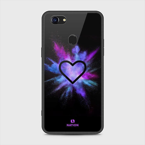 Oppo F5 Cover - Onation Heart Series - HQ Ultra Shine Premium Infinity Glass Soft Silicon Borders Case