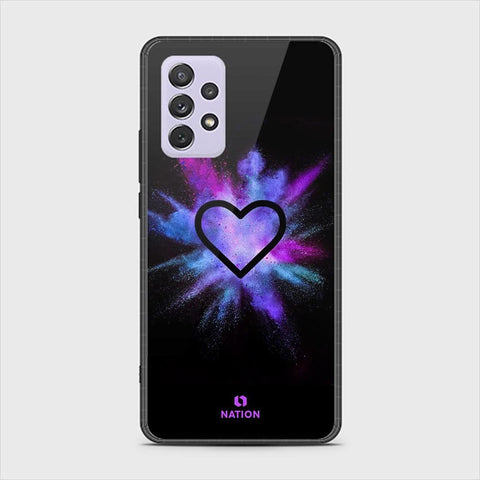 Samsung Galaxy A72 Cover - ONation Heart Series - HQ Ultra Shine Premium Infinity Glass Soft Silicon Borders Case