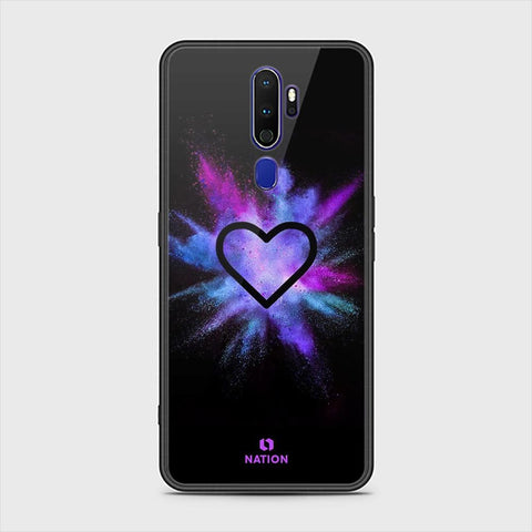 Oppo A5 2020 Cover - Onation Heart Series - HQ Ultra Shine Premium Infinity Glass Soft Silicon Borders Case