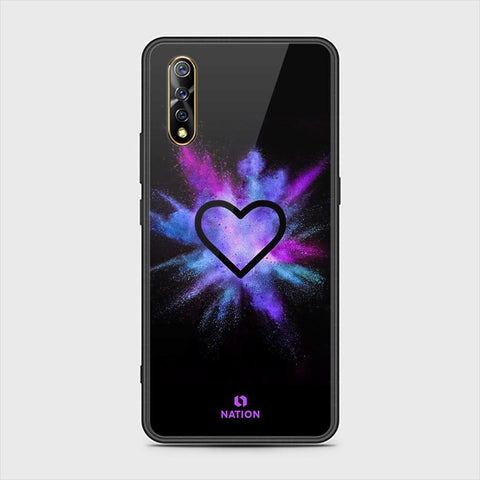 Vivo S1 Cover - Onation Heart Series - HQ Ultra Shine Premium Infinity Glass Soft Silicon Borders Case