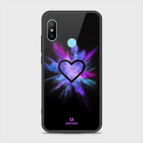 Xiaomi Redmi 6 Pro Cover - Onation Heart Series - HQ Ultra Shine Premium Infinity Glass Soft Silicon Borders Case