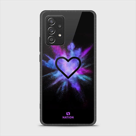 Samsung Galaxy A52 Cover - ONation Heart Series - HQ Ultra Shine Premium Infinity Glass Soft Silicon Borders Case