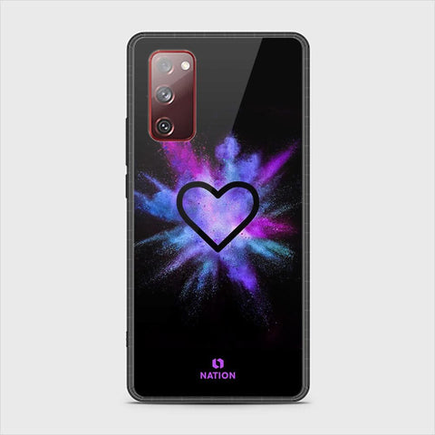 Samsung Galaxy S20 FE Cover - ONation Heart Series - HQ Ultra Shine Premium Infinity Glass Soft Silicon Borders Case