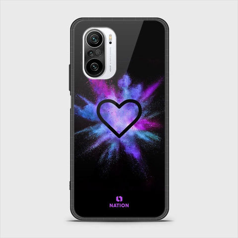 Xiaomi Redmi K40 Cover - Onation Heart Series - HQ Ultra Shine Premium Infinity Glass Soft Silicon Borders Case