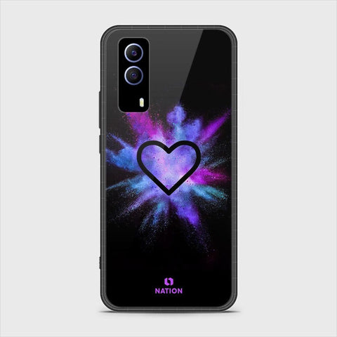 Vivo Y53s 5G Cover - Onation Heart Series - HQ Ultra Shine Premium Infinity Glass Soft Silicon Borders Case