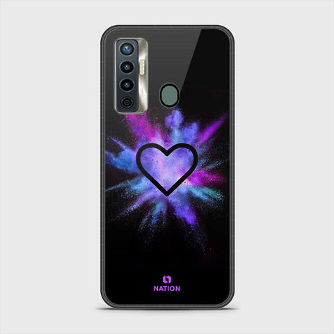 Tecno Camon 17 Cover - Onation Heart Series - HQ Ultra Shine Premium Infinity Glass Soft Silicon Borders Case