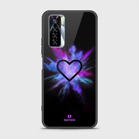 Tecno Camon 17 Pro Cover - Onation Heart Series - HQ Ultra Shine Premium Infinity Glass Soft Silicon Borders Case