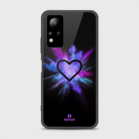 Infinix Note 11 Cover- Onation Heart Series - HQ Ultra Shine Premium Infinity Glass Soft Silicon Borders Case