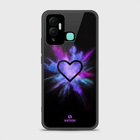 Infinix Hot 12i Cover- Onation Heart Series - HQ Ultra Shine Premium Infinity Glass Soft Silicon Borders Case