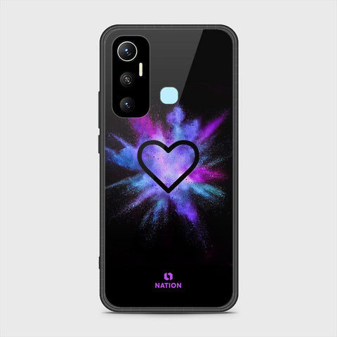 Infinix Hot 11 Cover- Onation Heart Series - HQ Ultra Shine Premium Infinity Glass Soft Silicon Borders Case