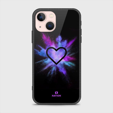 iPhone 14 Plus Cover- Onation Heart Series - HQ Ultra Shine Premium Infinity Glass Soft Silicon Borders Case