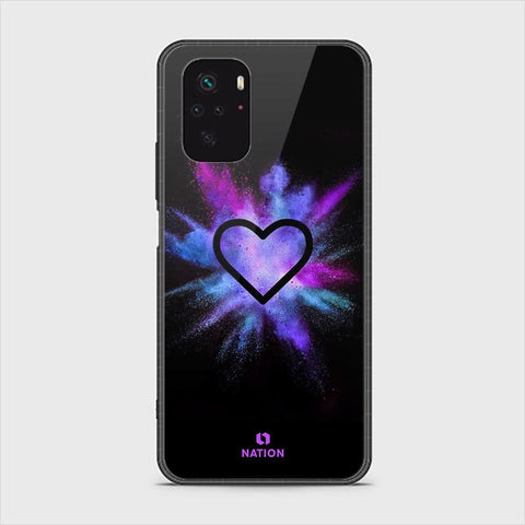 Xiaomi Redmi Note 10s Cover - ONation Heart Series - HQ Ultra Shine Premium Infinity Glass Soft Silicon Borders Case