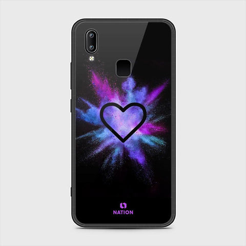 Vivo Y85 Cover - ONation Heart Series - HQ Ultra Shine Premium Infinity Glass Soft Silicon Borders Case