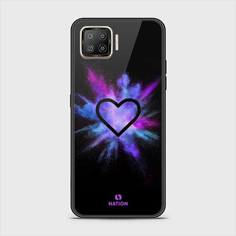 Oppo A73 Cover - ONation Heart Series - HQ Ultra Shine Premium Infinity Glass Soft Silicon Borders Case