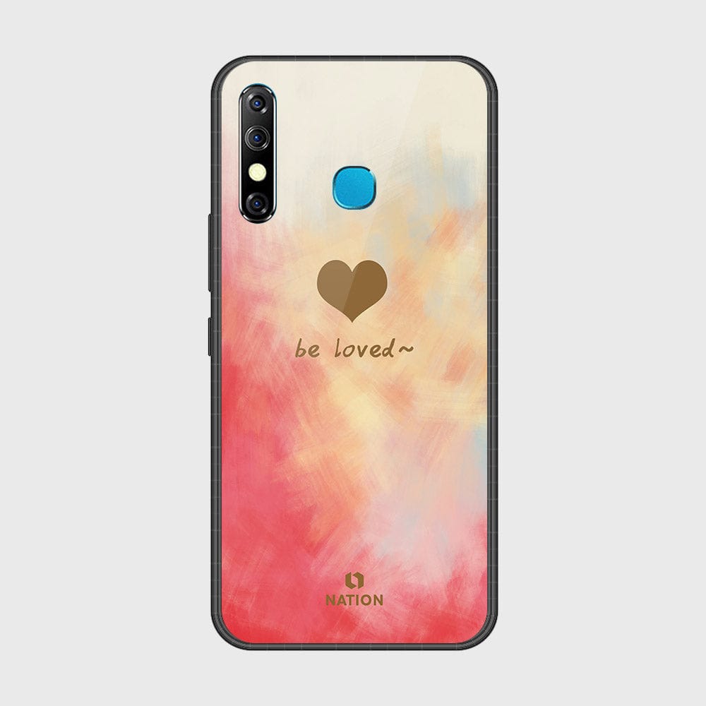 Infinix Hot 8Cover- Onation Heart Series - HQ Ultra Shine Premium Infinity Glass Soft Silicon Borders Case