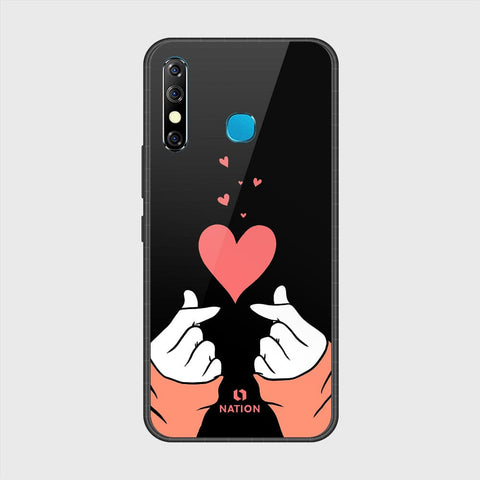 Tecno Spark 4 Cover- Onation Heart Series - HQ Ultra Shine Premium Infinity Glass Soft Silicon Borders Case