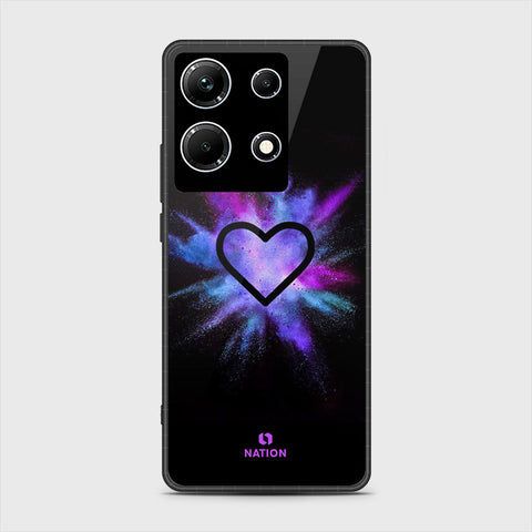 Infinix Note 30 Pro Cover- Onation Heart Series - HQ Ultra Shine Premium Infinity Glass Soft Silicon Borders Case