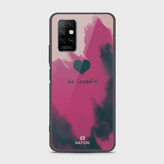 Infinix Note 8i Cover- Onation Heart Series - HQ Ultra Shine Premium Infinity Glass Soft Silicon Borders Case (Fast Delivery) (H)