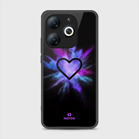 Tecno Spark 20C Cover- Onation Heart Series - HQ Ultra Shine Premium Infinity Glass Soft Silicon Borders Case