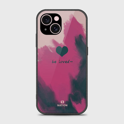 iPhone 15 Cover- Onation Heart Series - HQ Ultra Shine Premium Infinity Glass Soft Silicon Borders Case