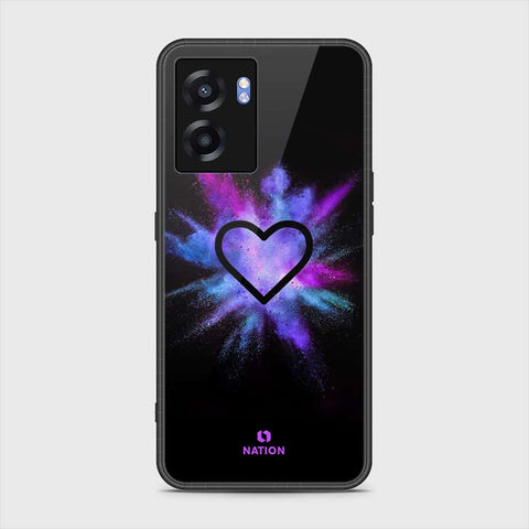 Oppo A56s Cover- Onation Heart Series - HQ Ultra Shine Premium Infinity Glass Soft Silicon Borders Case