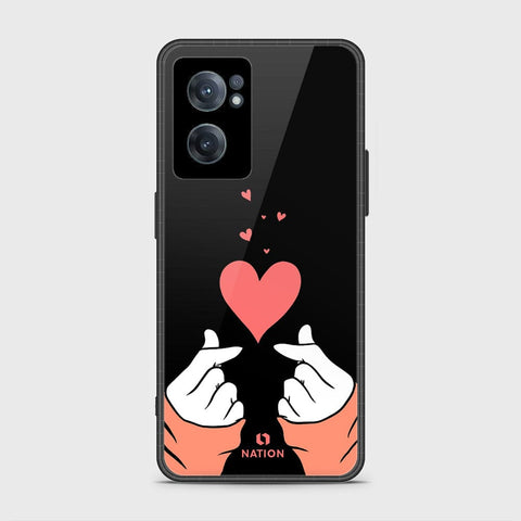 OnePlus Nord CE 2 5G Cover- Onation Heart Series - HQ Ultra Shine Premium Infinity Glass Soft Silicon Borders Case