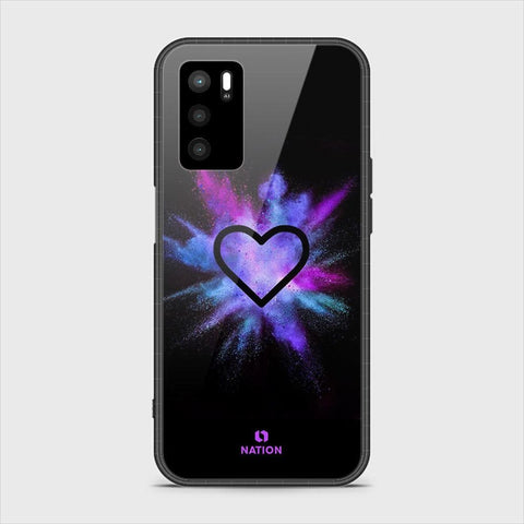 Oppo A16s Cover- Onation Heart Series - HQ Ultra Shine Premium Infinity Glass Soft Silicon Borders Case