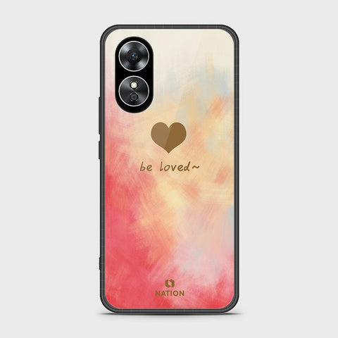 Oppo A17 Cover- Onation Heart Series - HQ Ultra Shine Premium Infinity Glass Soft Silicon Borders Case