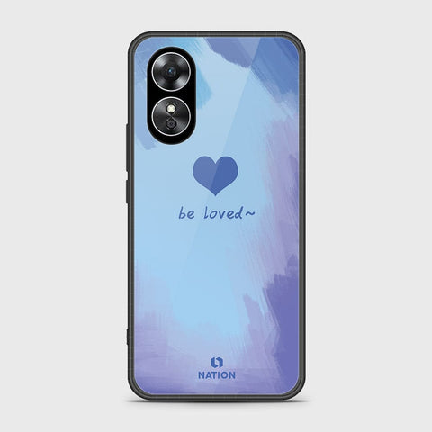 Oppo A17 Cover- Onation Heart Series - HQ Ultra Shine Premium Infinity Glass Soft Silicon Borders Case