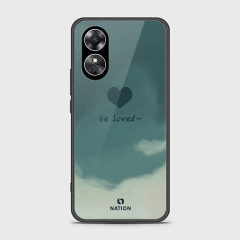 Oppo A17 Cover- Onation Heart Series - HQ Ultra Shine Premium Infinity Glass Soft Silicon Borders Case