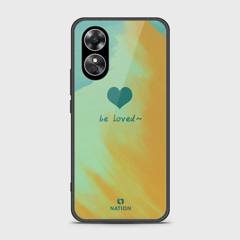 Oppo A17 Cover- Onation Heart Series - HQ Ultra Shine Premium Infinity Glass Soft Silicon Borders Case