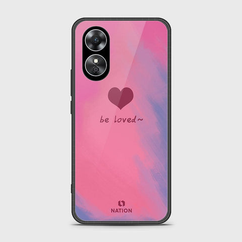 Oppo A17 Cover- Onation Heart Series - HQ Ultra Shine Premium Infinity Glass Soft Silicon Borders Case