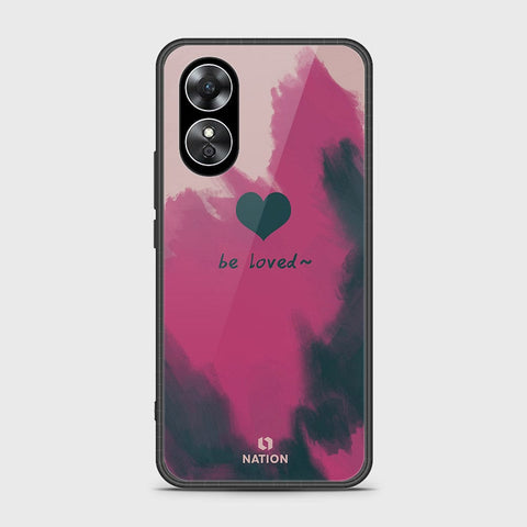 Oppo A17 Cover- Onation Heart Series - HQ Ultra Shine Premium Infinity Glass Soft Silicon Borders Case