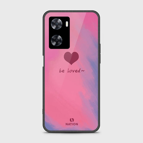 Oppo A77s Cover- Onation Heart Series - HQ Ultra Shine Premium Infinity Glass Soft Silicon Borders Case