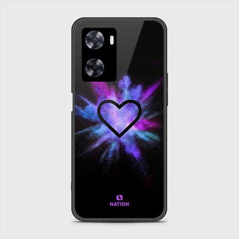 Oppo A77s Cover- Onation Heart Series - HQ Ultra Shine Premium Infinity Glass Soft Silicon Borders Case