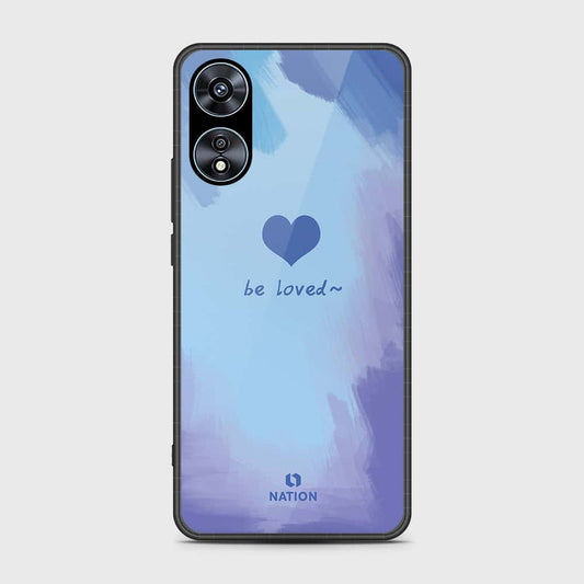 Oppo A58 4G Cover- Onation Heart Series - HQ Ultra Shine Premium Infinity Glass Soft Silicon Borders Case (Fast Delivery)